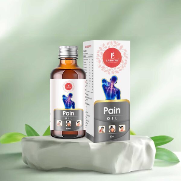 Labhyam Pain Relief Oil – 60ml | Herbal Oil for Joint & Muscle Pain